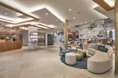 A-ROSA Tegernsee Lobby The lobby of the A-ROSA Tegernsee, featuring modern furniture.