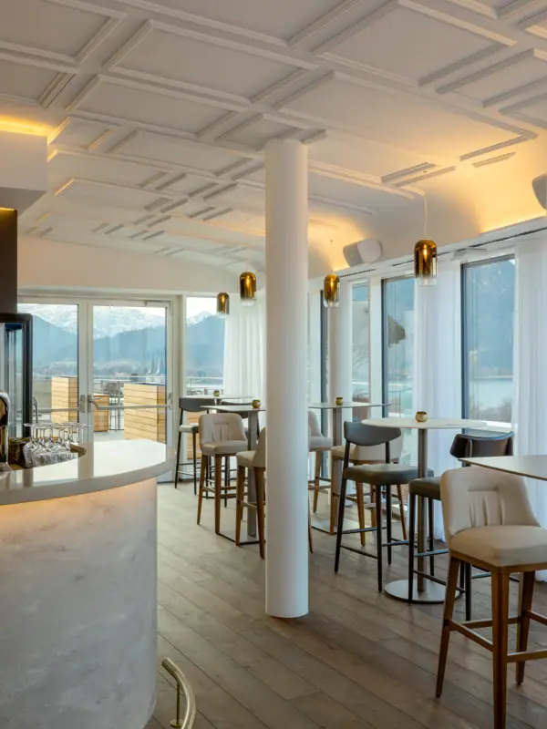 NI BAR from inside with bar and chairs.
