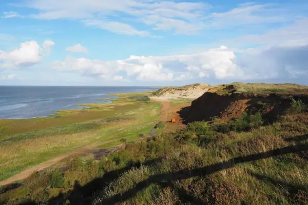 The Morsum Cliff on Sylt, next to a body of water