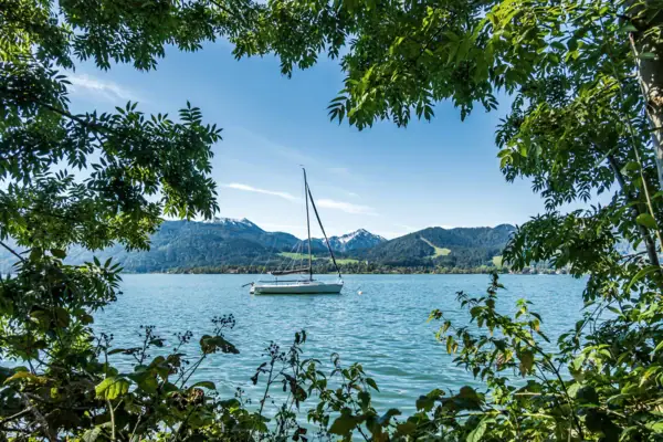 Boat on Lake Tegernsee Boat on Lake Tegernsee