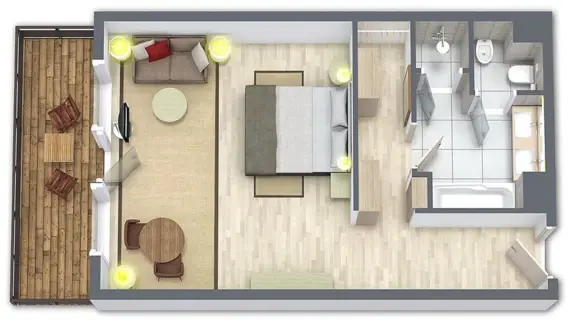 Floor plan of the Junior Suite