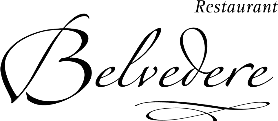 Restaurant Belvedere logo in black lettering 