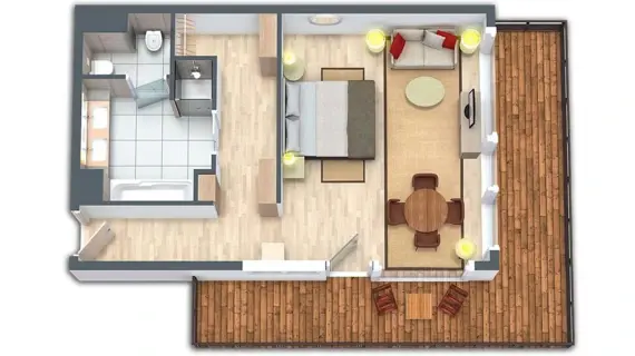 Floor plan of the Junior Suite Panorama Mountain View