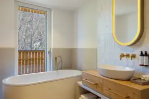 Bathroom Bathroom with bathtub and washbasin