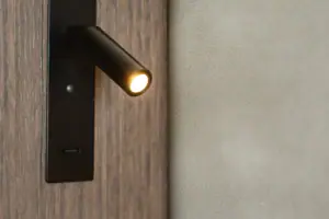Light on an interior wall