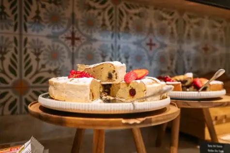 A decorated cake on a table.