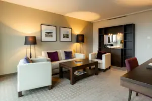 Living room with sofas and a coffee table