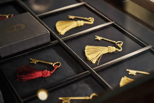 A group of keys with tassels