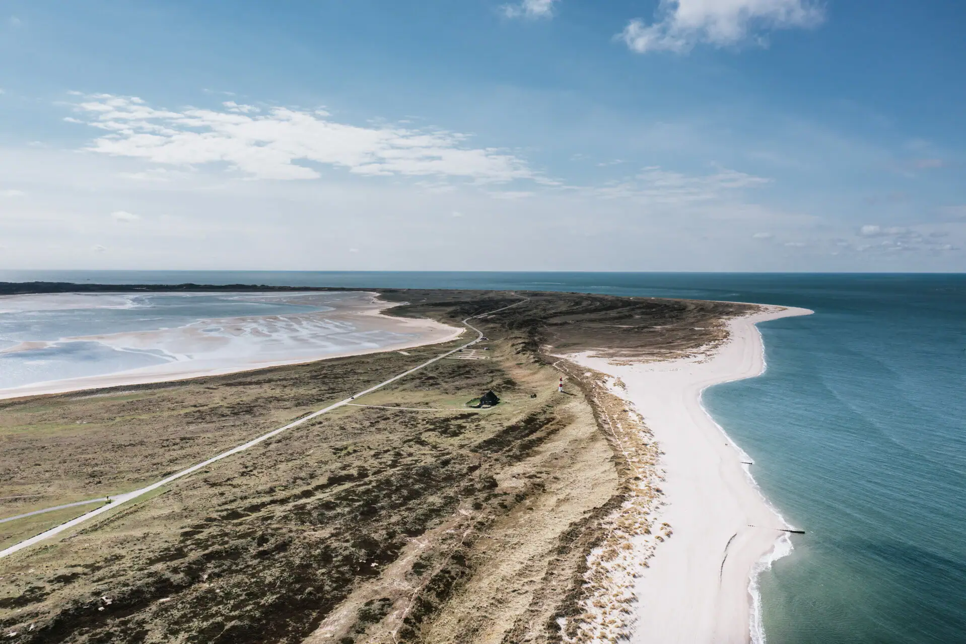 Ellenbogen Sylt Strand mit Sand und Wasser im Freien