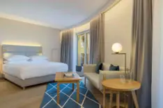 Hotel rooms at A-ROSA Tegernsee A modern hotel room at the A-ROSA Tegernsee