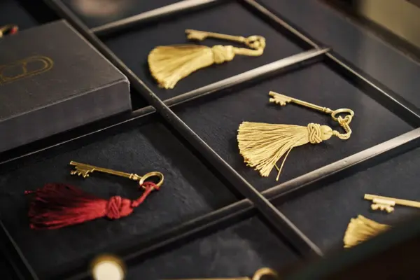 A group of keys with tassels